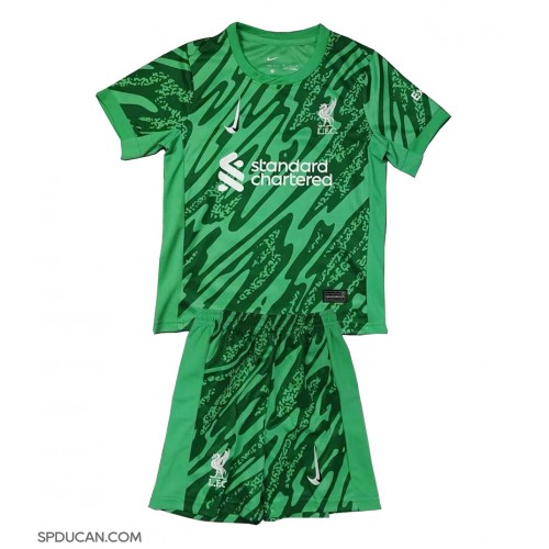 Dječji Nogometni Dres Liverpool Golmanski Gostujuci 2024-25 Kratak Rukav (+ Kratke hlače)